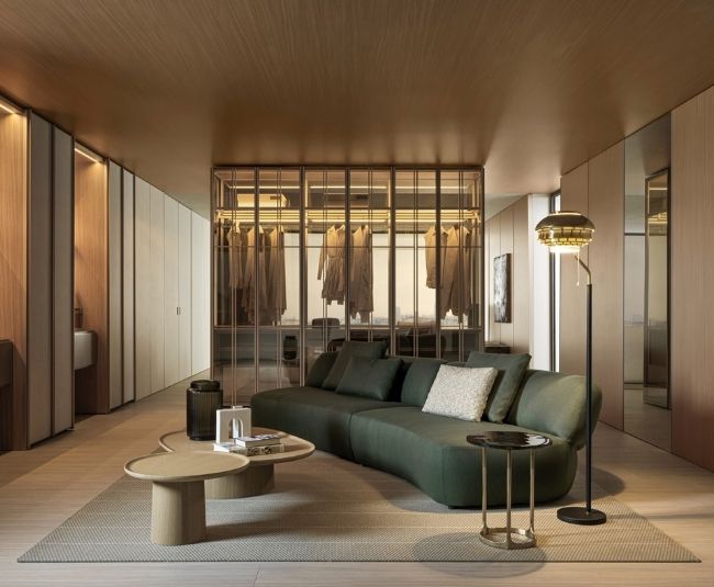 armario vestidor grande, Molteni, diseño italiano moderno, lujo